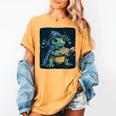 Cool Magical Book With Wizard Turtle For Adults And Kids Women's Comfort Colors T-Shirt Mustard Cool Magical Book With Wizard Turtle For Adults And Kids Women's Comfort Colors T-Shirt Mustard