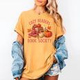 Cozy Readers Book Society Teacher Reading Floral Pumpkin Tee Women's Comfort Colors T-Shirt Mustard Cozy Readers Book Society Teacher Reading Floral Pumpkin Tee Women's Comfort Colors T-Shirt Mustard