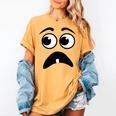 Creepy Face Carrot Halloween Book Character Costume Women's Comfort Colors T-Shirt Mustard