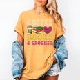 Crochet Coffee Reading Books Crocheter Crocheting Women's Comfort Colors T-Shirt Mustard Crochet Coffee Reading Books Crocheter Crocheting Women's Comfort Colors T-Shirt Mustard