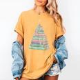 Cute Bookmas Christmas Book Tree Book Lover Teacher Women's Comfort Colors T-Shirt Mustard Cute Bookmas Christmas Book Tree Book Lover Teacher Women's Comfort Colors T-Shirt Mustard