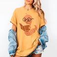 Cute Bookworm Worm Reading Book Glasses Nerdy Women's Comfort Colors T-Shirt Mustard Cute Bookworm Worm Reading Book Glasses Nerdy Women's Comfort Colors T-Shirt Mustard