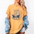 Cute Cat Reading Books With Tea Women's Comfort Colors T-Shirt Mustard Cute Cat Reading Books With Tea Women's Comfort Colors T-Shirt Mustard