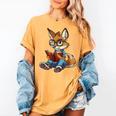 Cute Coyote With Book I Kids Coyote Women's Comfort Colors T-Shirt Mustard Cute Coyote With Book I Kids Coyote Women's Comfort Colors T-Shirt Mustard