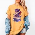 Cute Dragon Read Books Be Kind Stay Weird Book Lover Women's Comfort Colors T-Shirt Mustard