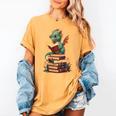 Cute Dragon Reading Book Bookworm Dragons And Books Women's Comfort Colors T-Shirt Mustard Cute Dragon Reading Book Bookworm Dragons And Books Women's Comfort Colors T-Shirt Mustard