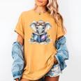 Cute Elephant Reading Universe Book Women's Comfort Colors T-Shirt Mustard Cute Elephant Reading Universe Book Women's Comfort Colors T-Shirt Mustard