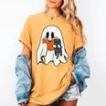 Cute Ghost Cat Reading Book Spooky Season Halloween Costume Women's Comfort Colors T-Shirt Mustard Cute Ghost Cat Reading Book Spooky Season Halloween Costume Women's Comfort Colors T-Shirt Mustard