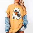 Cute Ghost Reading Book Spooky Season Halloween Costume Kids Women's Comfort Colors T-Shirt Mustard Cute Ghost Reading Book Spooky Season Halloween Costume Kids Women's Comfort Colors T-Shirt Mustard