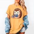 Cute Hedgehog Book Lover Readers Animal Reading Women's Comfort Colors T-Shirt Mustard Cute Hedgehog Book Lover Readers Animal Reading Women's Comfort Colors T-Shirt Mustard