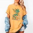 Cute Kawaii Dragon Fantasy Book Lover Book Nerd Women's Comfort Colors T-Shirt Mustard