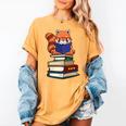 Cute Kawaii Kids Reading Books Glasses Red Panda Lover Women's Comfort Colors T-Shirt Mustard Cute Kawaii Kids Reading Books Glasses Red Panda Lover Women's Comfort Colors T-Shirt Mustard