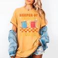 Cute Librarian Library Book Lover Keeper Of Endless Stories Women's Comfort Colors T-Shirt Mustard Cute Librarian Library Book Lover Keeper Of Endless Stories Women's Comfort Colors T-Shirt Mustard