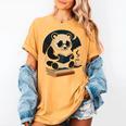 Cute Panda Reading Book Under Moon Bookworm Coffee Lover Women's Comfort Colors T-Shirt Mustard