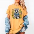 Cute Raccoon Reading Book Flowers Women's Comfort Colors T-Shirt Mustard Cute Raccoon Reading Book Flowers Women's Comfort Colors T-Shirt Mustard