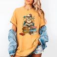 Cute Reading Chicken With Glasses Books Bookworm Reader Book Women's Comfort Colors T-Shirt Mustard