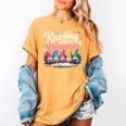 Cute Reading With My Gnomies Gnome Book Bookworm Lover Women's Comfort Colors T-Shirt Mustard