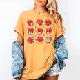 Cute Reading Hearts Valentine Day Book Lover Teacher Student Women's Comfort Colors T-Shirt Mustard Cute Reading Hearts Valentine Day Book Lover Teacher Student Women's Comfort Colors T-Shirt Mustard