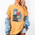 Cute Reading Seal On Books Book Lover Women's Comfort Colors T-Shirt Mustard