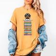 Cute Wiener Dog Dachshund Reading On Pile Of Books Women's Comfort Colors T-Shirt Mustard Cute Wiener Dog Dachshund Reading On Pile Of Books Women's Comfort Colors T-Shirt Mustard