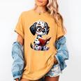 Dalmatian Reading a Book Dog Women's Comfort Colors T-Shirt Mustard Dalmatian Reading a Book Dog Women's Comfort Colors T-Shirt Mustard