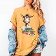 Donkey Reading Book Read Books Be Kind Stay Weird Librarian Women's Comfort Colors T-Shirt Mustard
