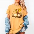 Dragon Fantasy Book Lover Bookish Reader Bookworm Wildflower Women's Comfort Colors T-Shirt Mustard Dragon Fantasy Book Lover Bookish Reader Bookworm Wildflower Women's Comfort Colors T-Shirt Mustard