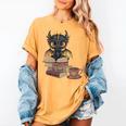 Dragon Read Books Be Kind Stay Weird Book Lover Women's Comfort Colors T-Shirt Mustard