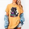 Dragon Reading A Book Cute Bookworm Book Lover Women's Comfort Colors T-Shirt Mustard Dragon Reading A Book Cute Bookworm Book Lover Women's Comfort Colors T-Shirt Mustard