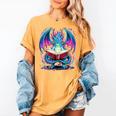 Dragon Reading Book Lover Women's Comfort Colors T-Shirt Mustard Dragon Reading Book Lover Women's Comfort Colors T-Shirt Mustard