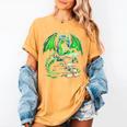 Dragon Reading Books Bookworm Women's Comfort Colors T-Shirt Mustard