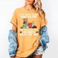 In My Dream World Books Are Free Chocolate Is Healthy Book Women's Comfort Colors T-Shirt Mustard