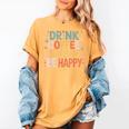 Drink Coffee Read Books Be Happy Aesthetic Quote Women's Comfort Colors T-Shirt Mustard