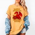 Easily Distracted By Dragons And Books Reading Women's Comfort Colors T-Shirt Mustard