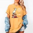 Easily Distracted By Goats And Books Goats And Book Reading Women's Comfort Colors T-Shirt Mustard