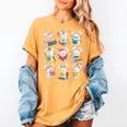 Easter Teacher Cute Bunny Reding Books Librarian Bookworm Women's Comfort Colors T-Shirt Mustard Easter Teacher Cute Bunny Reding Books Librarian Bookworm Women's Comfort Colors T-Shirt Mustard