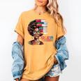 Education Is Freedom History Month Teacher Books Afro Women's Comfort Colors T-Shirt Mustard