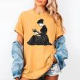 Emily Dickinson Reading A Book Women's Comfort Colors T-Shirt Mustard Emily Dickinson Reading A Book Women's Comfort Colors T-Shirt Mustard