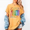 Equality Hurts No One Floral Books LGBTQ Gay Les Pride Month Women's Comfort Colors T-Shirt Mustard