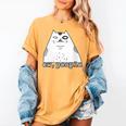 Ew People Introvert Sayings Sarcastic Cat Quote Women's Comfort Colors T-Shirt Mustard