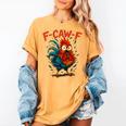 F-Caw-F Rooster F Awk F Chicken Coffee Romance Books Lover Women's Comfort Colors T-Shirt Mustard