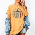 Fall Book Pumpkin Fall Librarians Bookworm Teachers Students Women's Comfort Colors T-Shirt Mustard