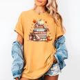 Fall Colors s I Love Fall s Books & Pumpkins Women's Comfort Colors T-Shirt Mustard