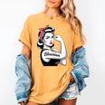 Female Librarian Rosie Riveter Book Guardian Woman Women's Comfort Colors T-Shirt Mustard