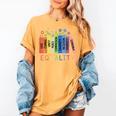 Floral Book Equality Human Rights Social Justice Peace Love Women's Comfort Colors T-Shirt Mustard