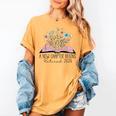 Floral Book A New Chapter Begins Retired 2026 Retirement Women's Comfort Colors T-Shirt Mustard