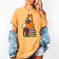 Fox Books Read Reading Librarian America Men Women Kids Women's Comfort Colors T-Shirt Mustard Fox Books Read Reading Librarian America Men Women Kids Women's Comfort Colors T-Shirt Mustard