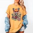 Fox Read Books Be Kind Stay Weird Reader Cute Nerd Bookworm Women's Comfort Colors T-Shirt Mustard