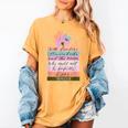 With Freedom Flowers Books And The Moon Women's Comfort Colors T-Shirt Mustard