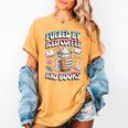 Fueled By Iced Coffee And Books Book Lover Retro Women's Comfort Colors T-Shirt Mustard